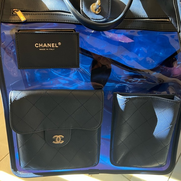 AUTHENTHIC CHANEL COCO SPLASH SHOPPER TOTE QUILTED PVC - Picture 6 of 13